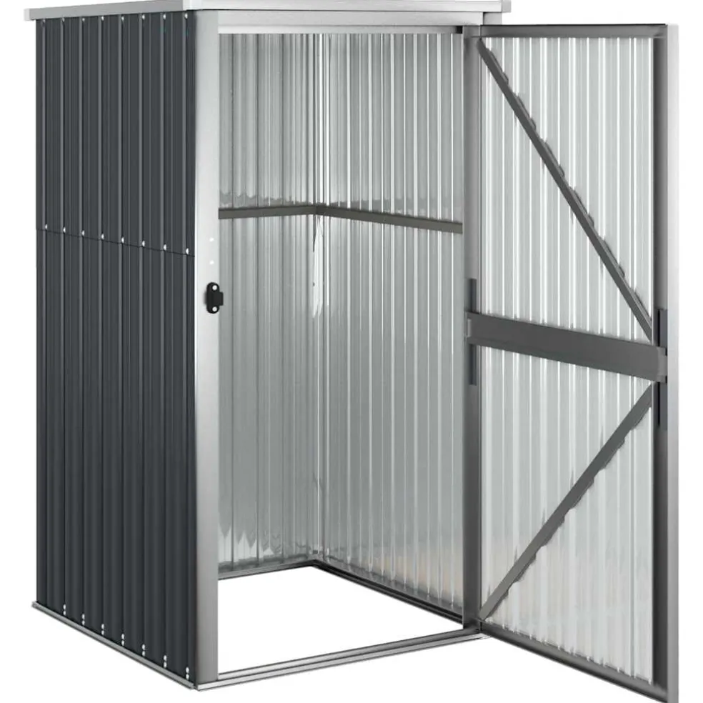 vidaXL Tuinschuur 88x89x161 cm gegalvaniseerd staal antracietkleurig