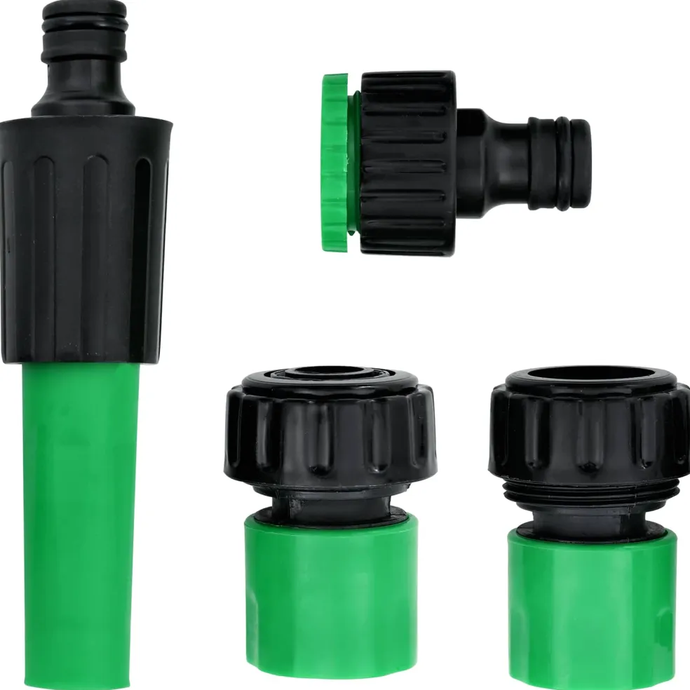 vidaXL Tuinslang 5-Lags Groen en Geel 1/2'' 10 m PVC