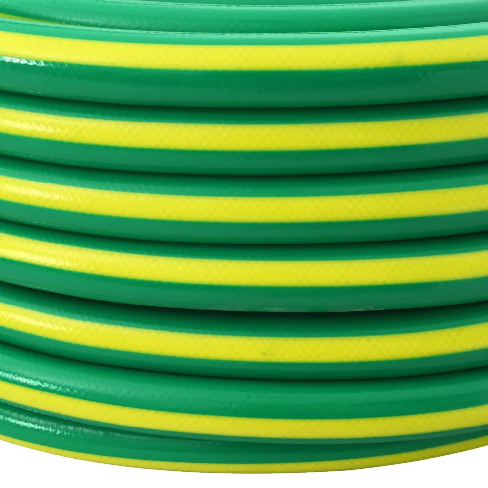vidaXL Tuinslang 5-Lags Groen en Geel 1/2'' 10 m PVC