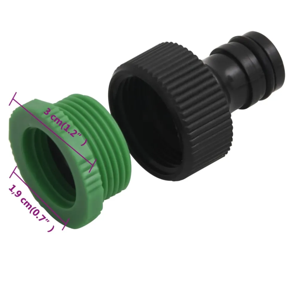 vidaXL Tuinslang met koppelingsset 0,5'' 10 m PVC groen