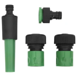 vidaXL Tuinslang met koppelingsset 0,5'' 10 m PVC groen