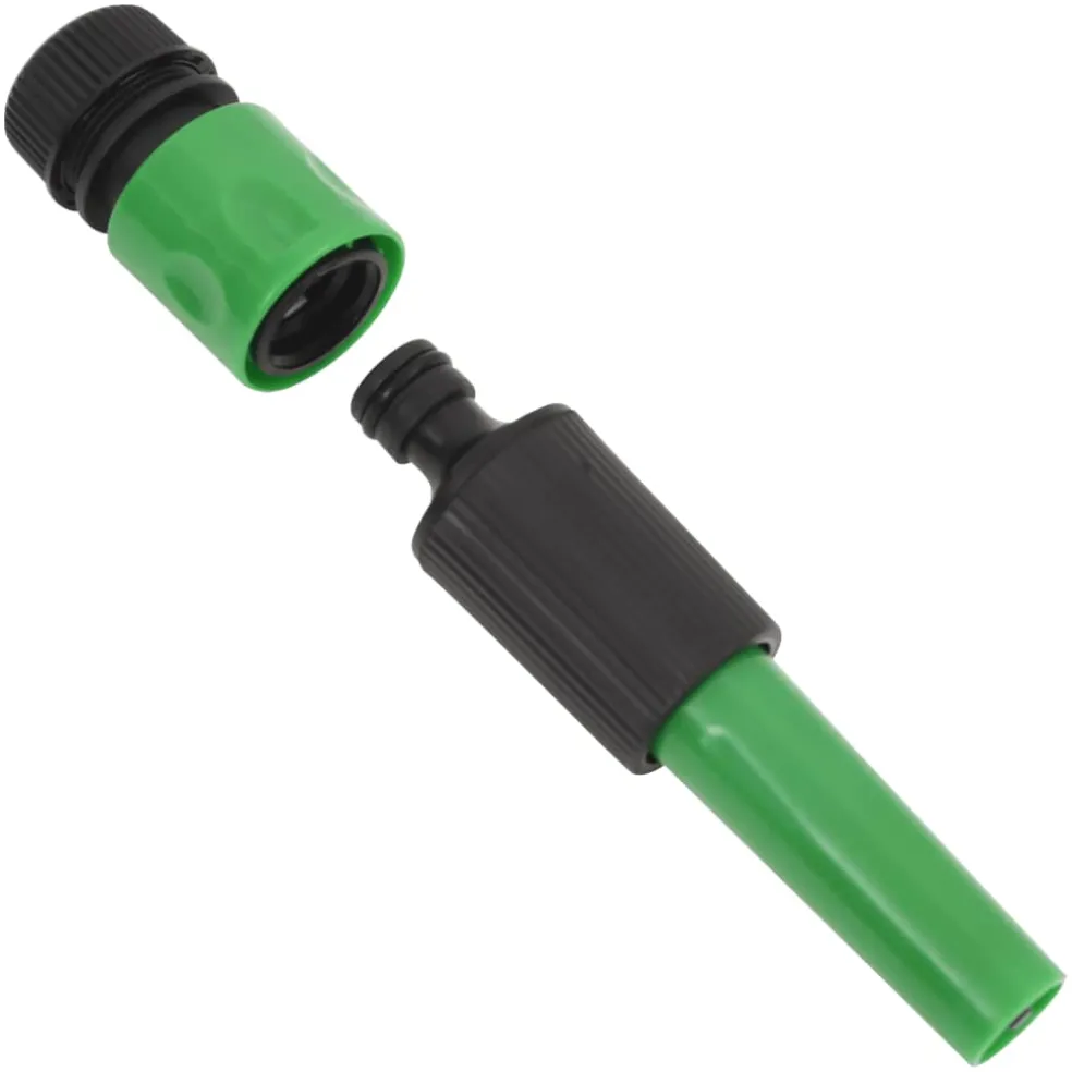 vidaXL Tuinslang met koppelingsset 0,5'' 10 m PVC groen
