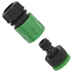 vidaXL Tuinslang met koppelingsset 0,5'' 10 m PVC groen