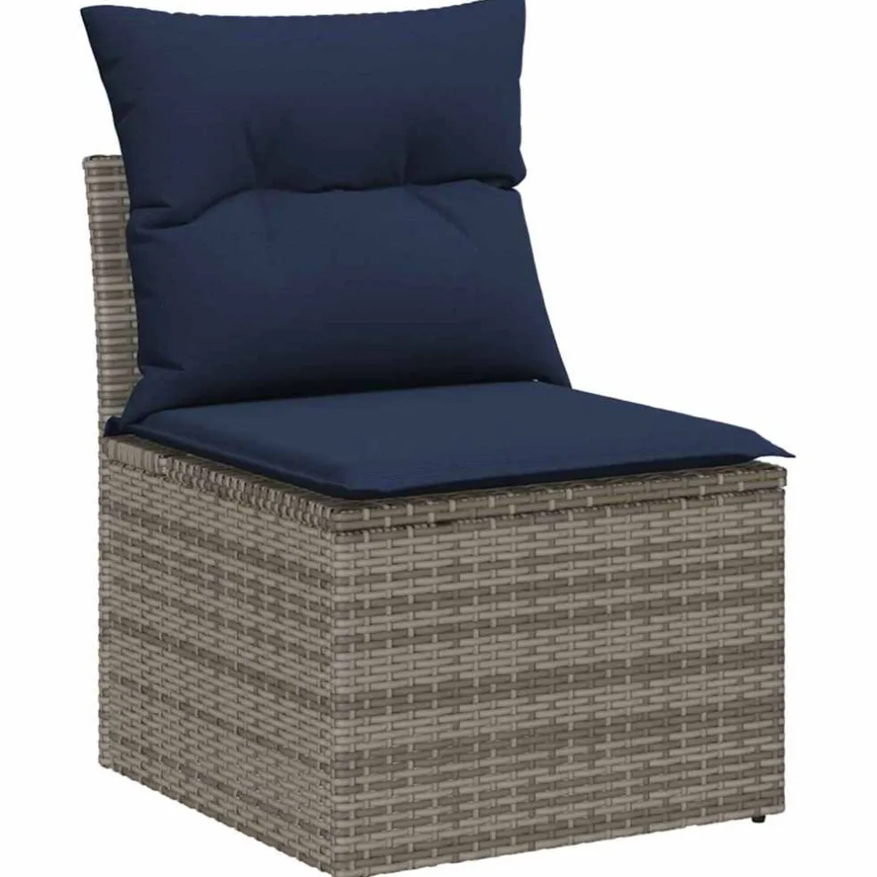 vidaXL Tuin Sofa Set 8 st Grijs poly rattan
