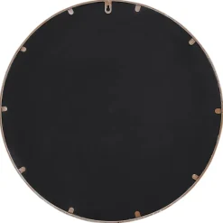 vidaXL Tuinspiegel rond 40x4 cm ijzer zandkleurig