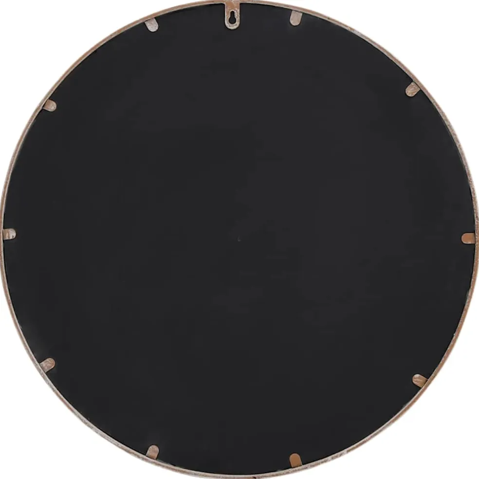 vidaXL Tuinspiegel rond 40x4 cm ijzer zandkleurig