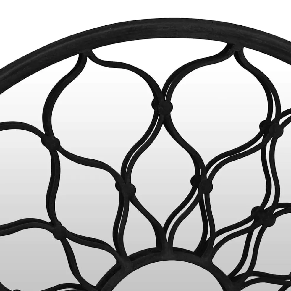 vidaXL Tuinspiegel rond 40x3 cm ijzer zwart