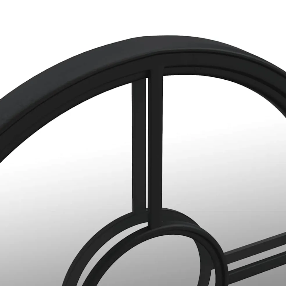 vidaXL Tuinspiegel rond 40x4 cm ijzer zwart