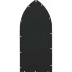 vidaXL Tuinspiegel 100x45 cm ijzer zandkleurig