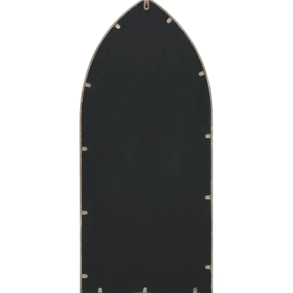 vidaXL Tuinspiegel 100x45 cm ijzer zandkleurig
