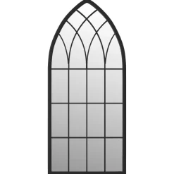 vidaXL Tuinspiegel 100x45 cm ijzer zwart