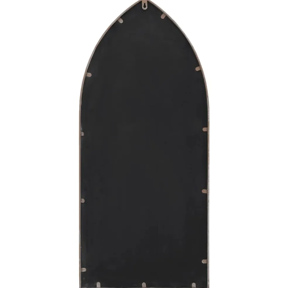 vidaXL Tuinspiegel 100x45 cm ijzer zandkleurig