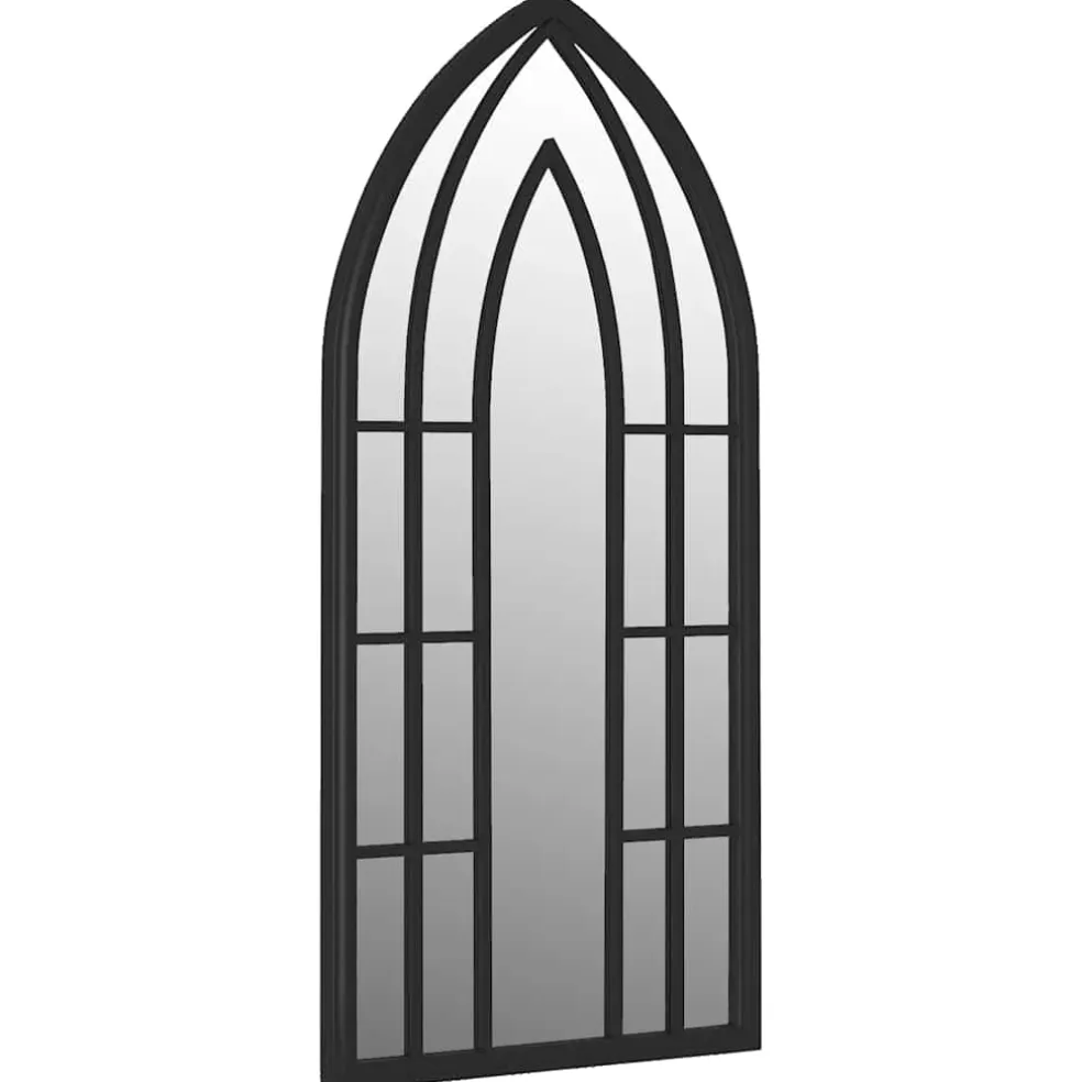 vidaXL Tuinspiegel 100x45 cm ijzer zwart