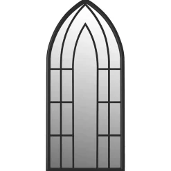 vidaXL Tuinspiegel 100x45 cm ijzer zwart