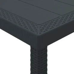 vidaXL Tuinstafel Antraciet 100 x 100 x 73 cm poly rattan