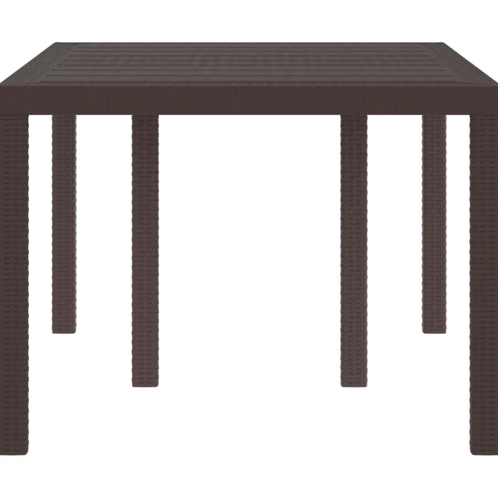 vidaXL Tuinstafel Bruin 150 x 100 x 73 cm poly rattan