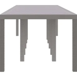 vidaXL Tuinstafel Lichtgrijs 350 x 100 x 74 cm poly rattan