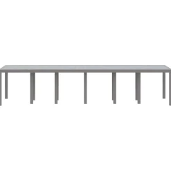 vidaXL Tuinstafel Lichtgrijs 350 x 100 x 74 cm poly rattan
