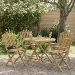vidaXL Tuinstafel Naturel 80 x 70 cm Bamboe