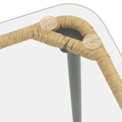 vidaXL Tuinstafel Naturel 80 x 40 x 45 cm poly rattan