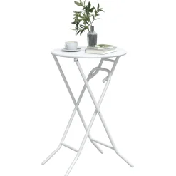 vidaXL Tuinstafel Wit 50 x 50 x 72 cm Metaal