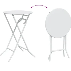 vidaXL Tuinstafel Wit 50 x 50 x 72 cm Metaal