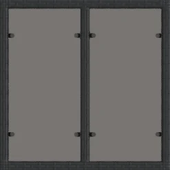 vidaXL Tuinstafel Zwart 55 x 55 x 37 cm PE Rattan en Glas