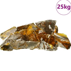 vidaXL Tuinstenen Bruin 12 cm Glas