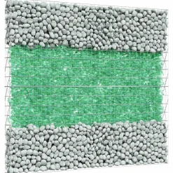 vidaXL Tuinstenen Lichtgroen 12 cm Glas