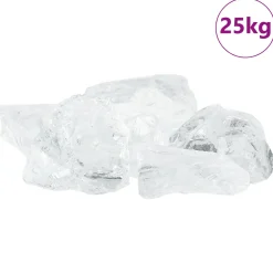 vidaXL Tuinstenen Wit 12 cm Glas