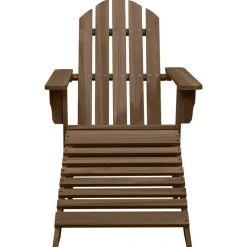 vidaXL Tuinstoel Adirondack voetenbank tafel massief vurenhout bruin