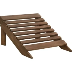 vidaXL Tuinstoel Adirondack voetenbank tafel massief vurenhout bruin