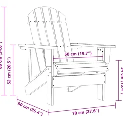 vidaXL Tuinstoel Adirondack massief vurenhout rood