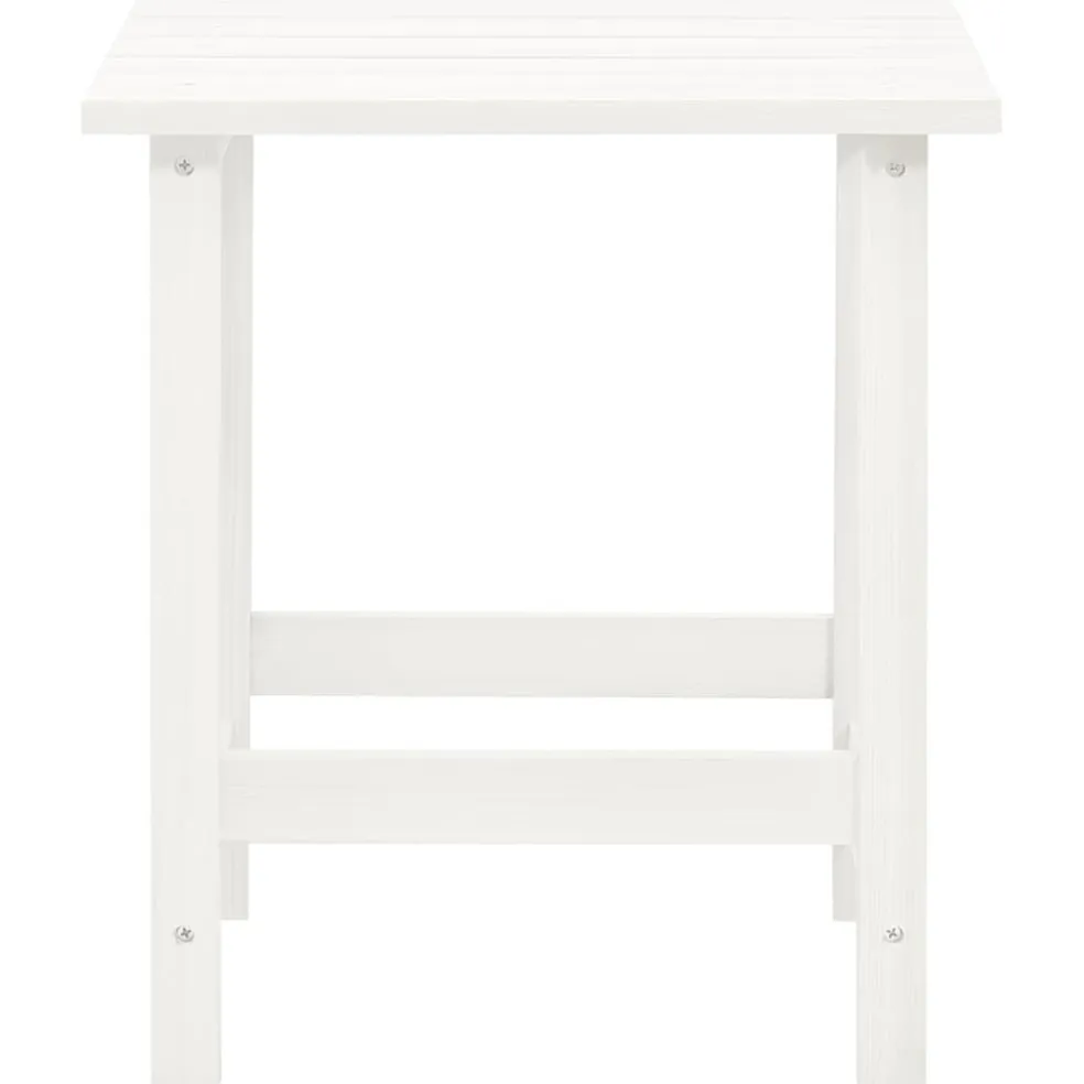 vidaXL Tuinstoel Adirondack met voetenbank tafel massief vurenhout wit
