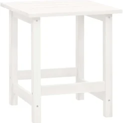 vidaXL Tuinstoel Adirondack met voetenbank tafel massief vurenhout wit