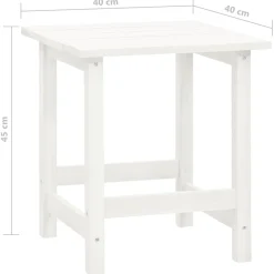 vidaXL Tuinstoel Adirondack met voetenbank tafel massief vurenhout wit