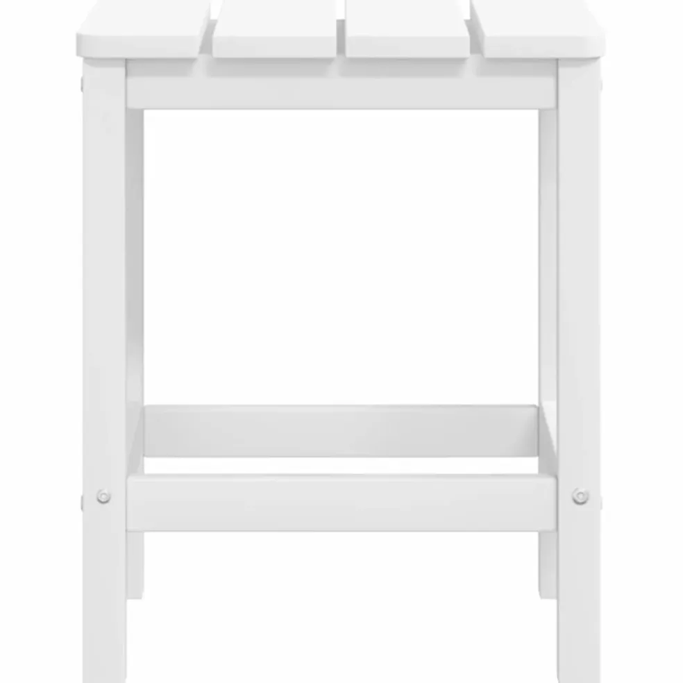 vidaXL Tuinstoelen Adirondack met voetenbank en tafel HDPE wit