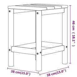 vidaXL Tuinstoelen Adirondack met voetenbank en tafel HDPE wit