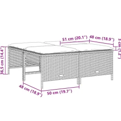 vidaXL Tuinstoelen met kussens 4 stuks zwart polyrotan