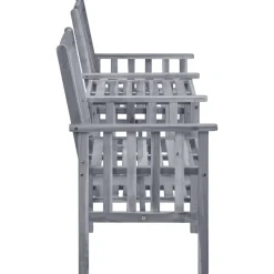 vidaXL Tuinstoelen met tafeltje en kussens massief acaciahout