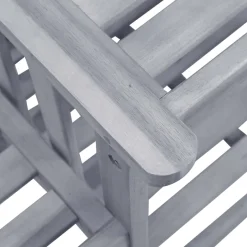 vidaXL Tuinstoelen met tafeltje en kussens massief acaciahout