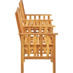 vidaXL Tuinstoelen met theetafel 159x61x92 cm massief acaciahout