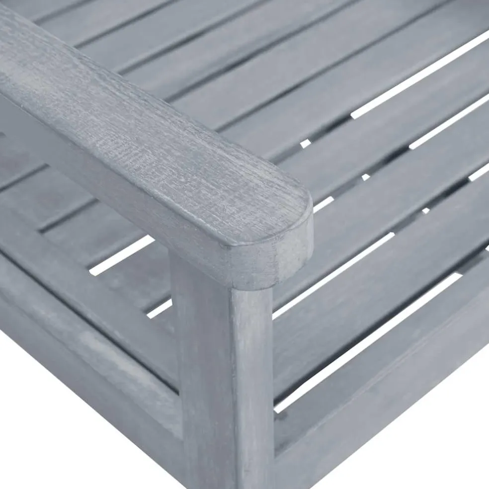 vidaXL Tuinstoelen 2 st massief acaciahout grijs