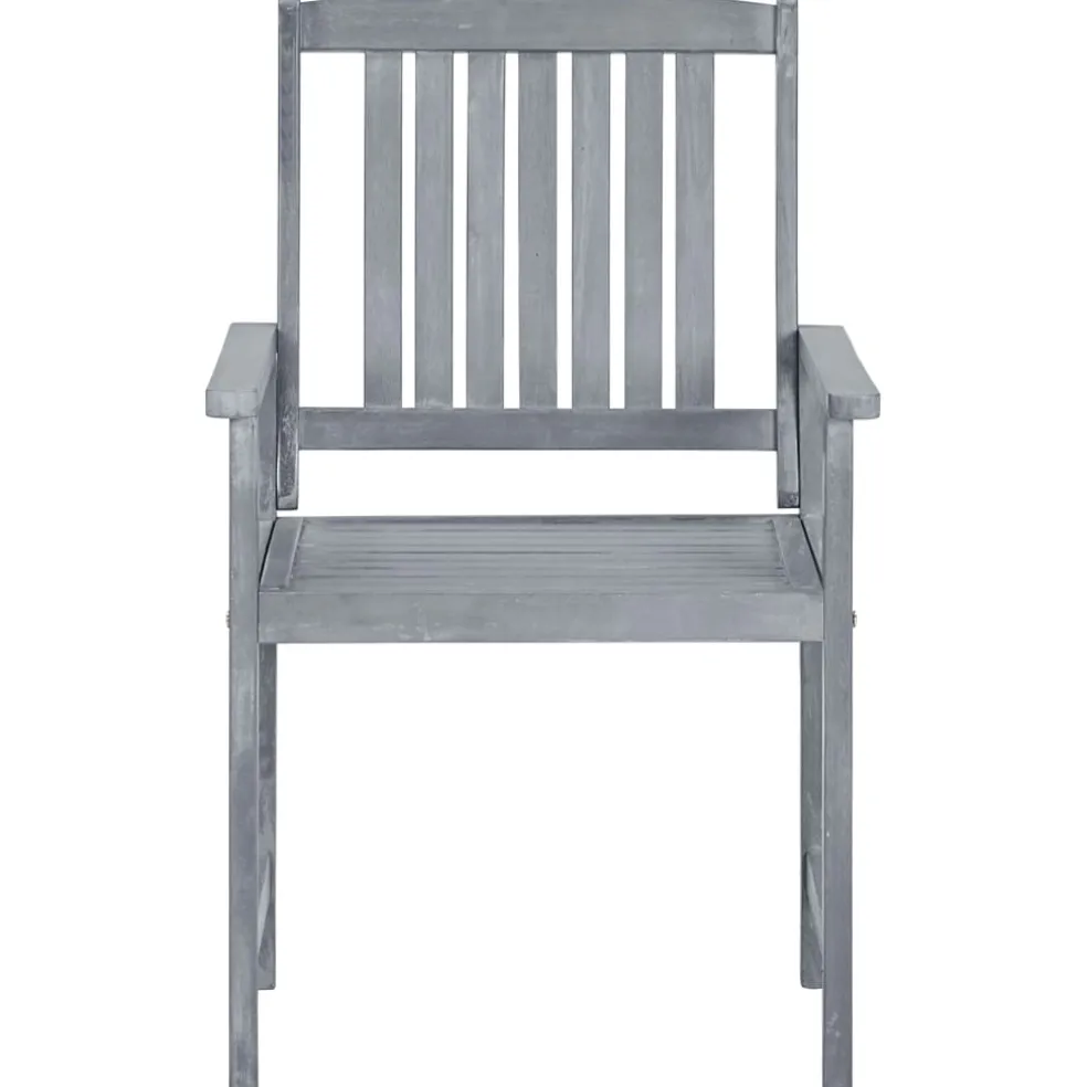 vidaXL Tuinstoelen 2 st massief acaciahout grijs
