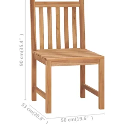 vidaXL Tuinstoelen 2 st massief teakhout