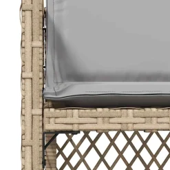 vidaXL Tuinstoelen 4 st met kussens poly rattan gemengd beige