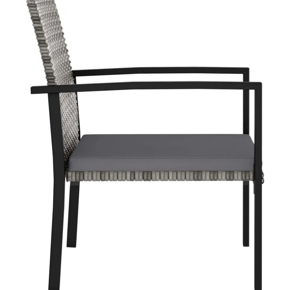 vidaXL Tuinstoelen 2 st poly rattan grijs