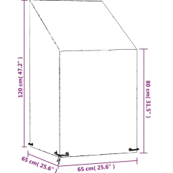 vidaXL Tuinstoelhoes met 8 oogjes 65x65x80/120 cm polyetheen
