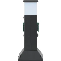 vidaXL Tuinstopcontact met lamp en grondpin 2-wegs 16x16x39,5 cm