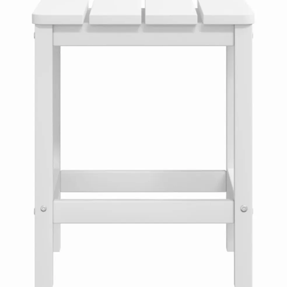 vidaXL Tuintafel Adirondack 38x38x46 cm HDPE wit